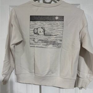 KAWS Uniqlo UT Crewneck KIDS Sweatshirt in Off-White LIMITED EDITION